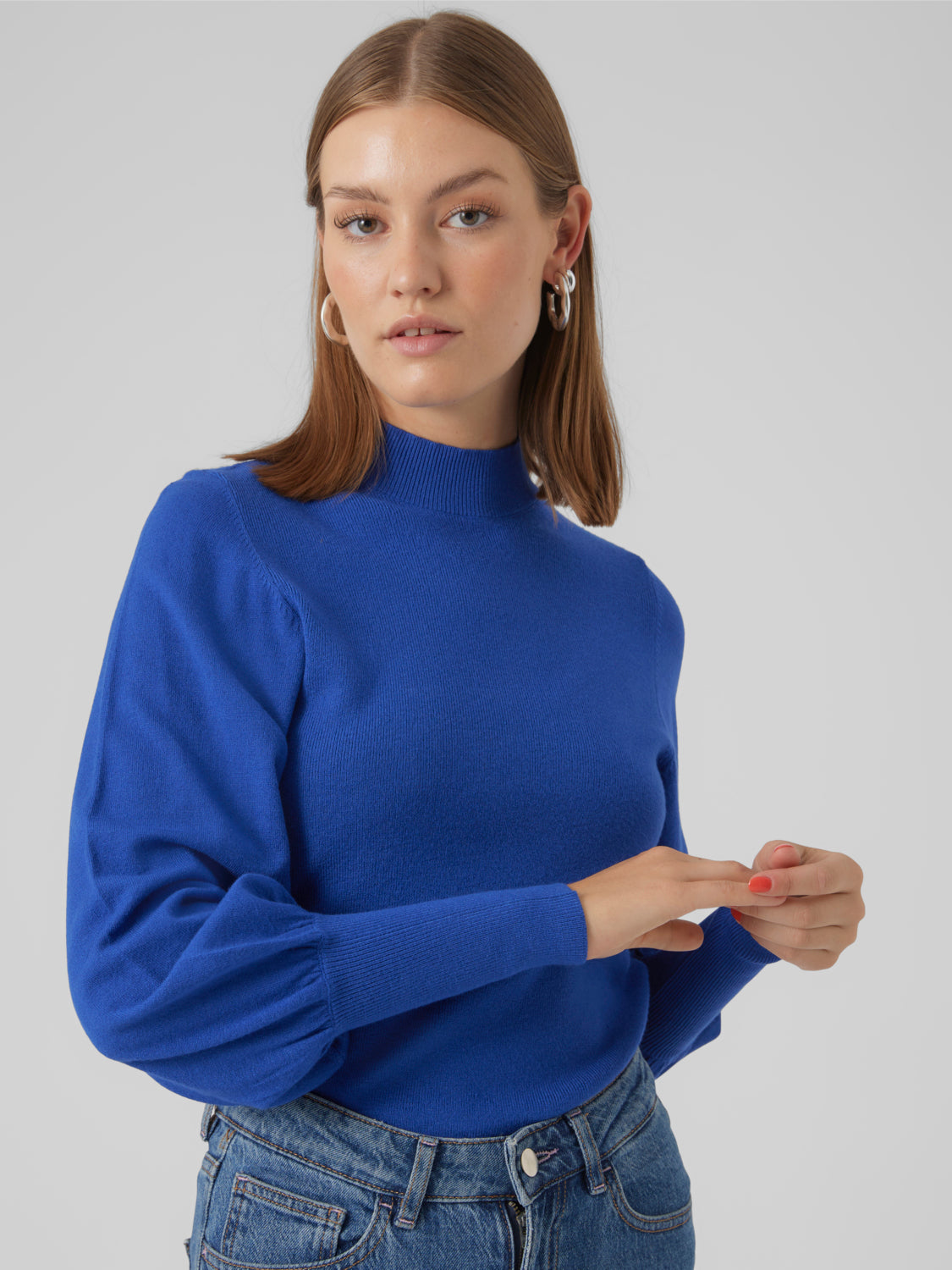 VMHOLLYKARISPUFF Pullover - Beaucoup Blue